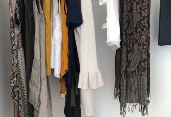 clothes hanging on rack