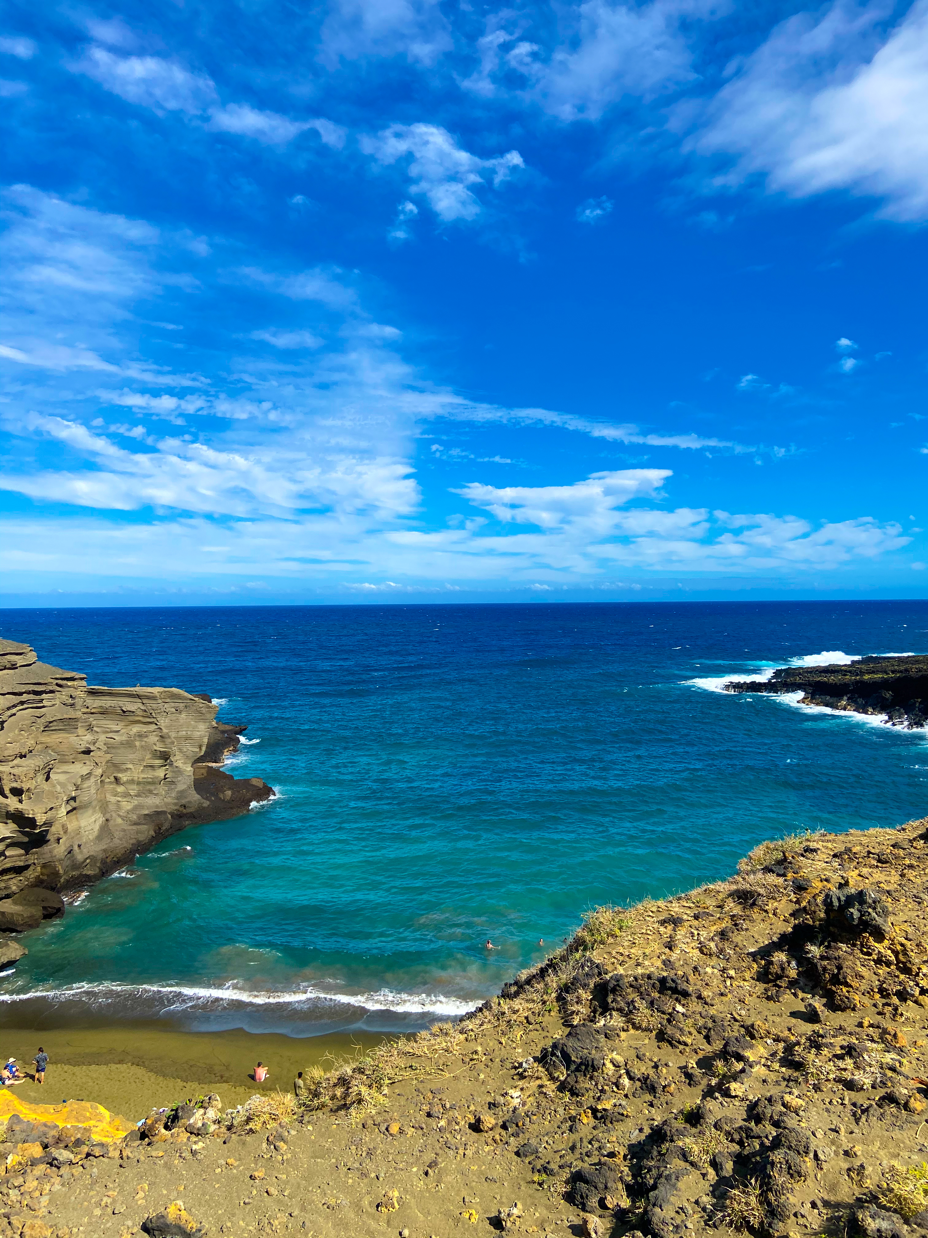 Green sand beach